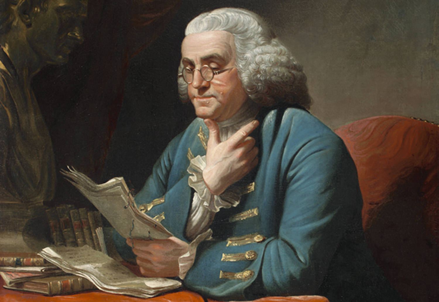 Painting of Benjamin Franklin by David Martin