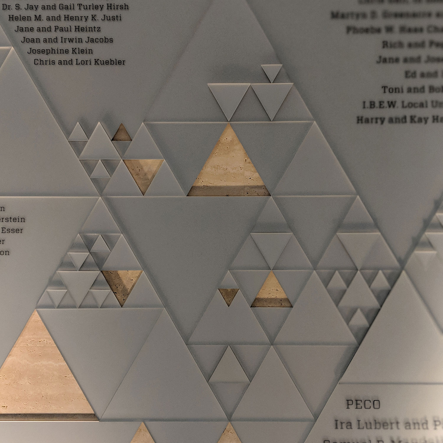 Sierpinski Triangle Wall at The Franklin Institute