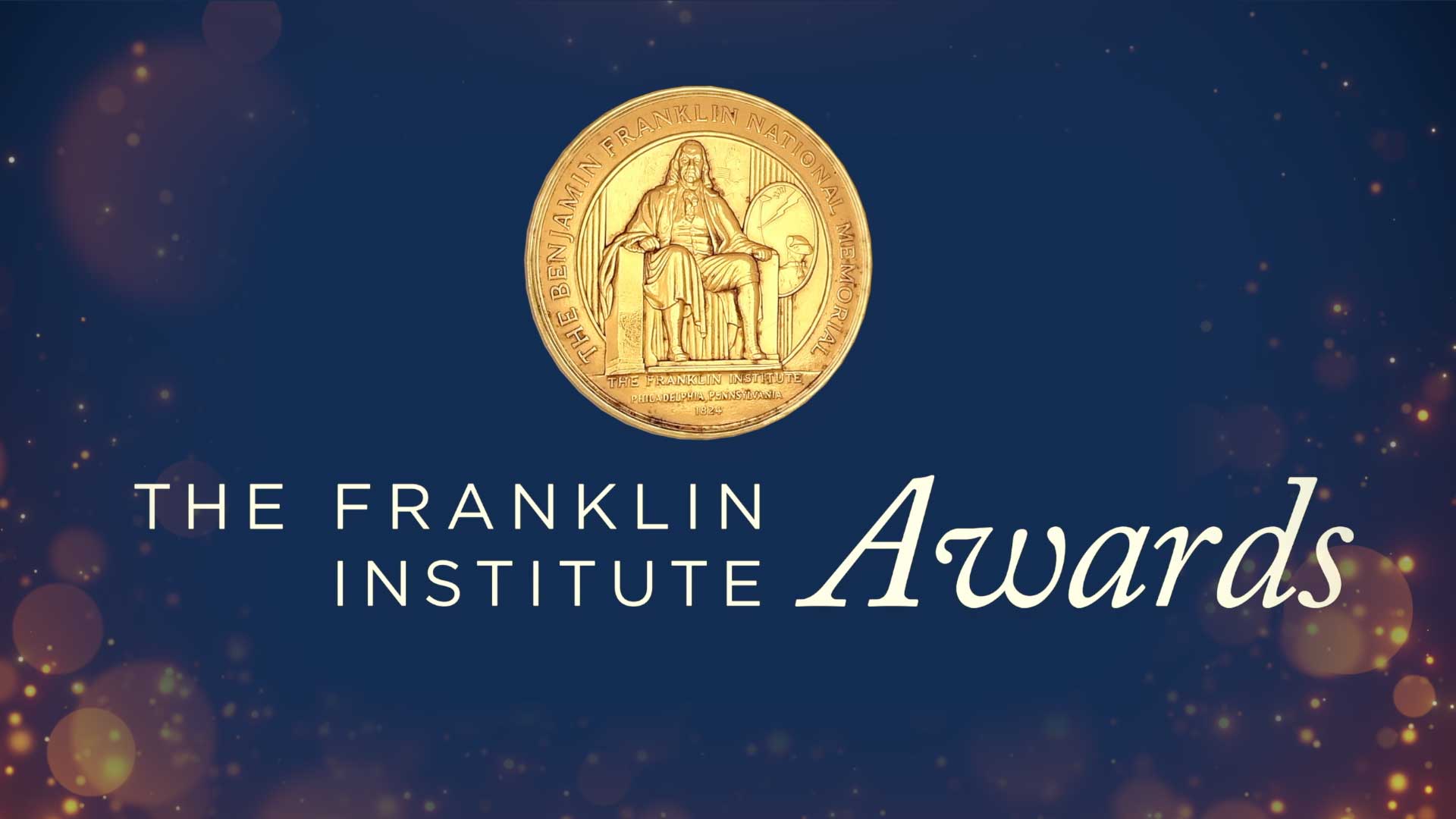 The Franklin Institute Awards logo and gold medal depicting Benjamin Franklin