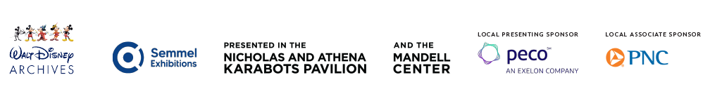Sponsor Logos for Disney100: The Exhibition at The Franklin Institute