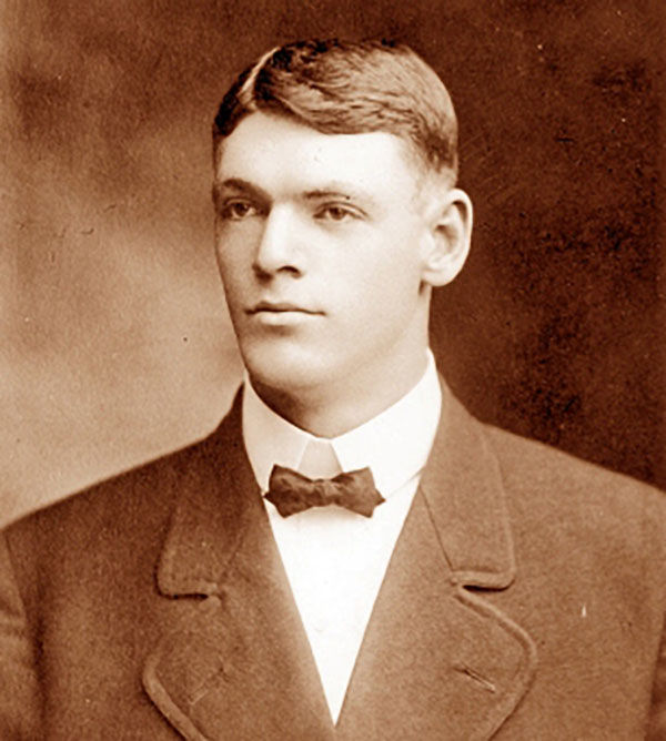 Sepia-toned photograph of Lester Wire