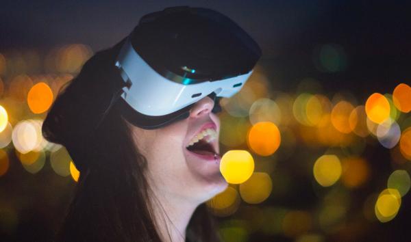 vr tour of the brain Woman experiencing virtual reality through a headset