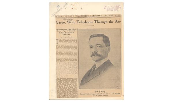 Carty, Who Telephones Through the Air. October 2, 1915.