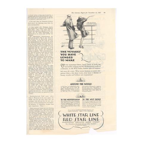 2nd page out of 3 from Literary Digest article, Description of the new Ford automobile, 11/12/1927.