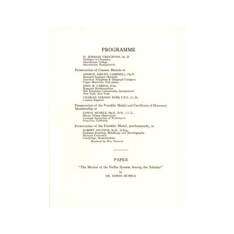 Program, Invitation to Medal Day Ceremony, 5/17/1939