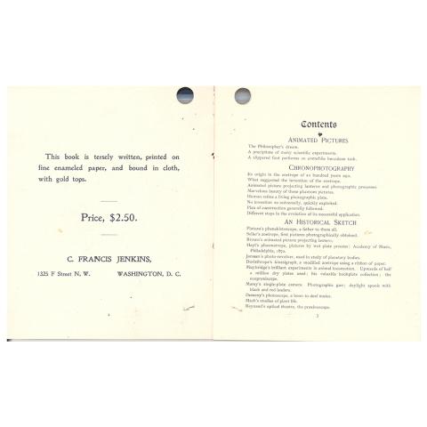 Page 2 and 3 of 11:"Animated Pictures, An Exposition of the Historical Development of Chronophotography, its Present Scientific Applications, and Future Possibilities...," 1898.