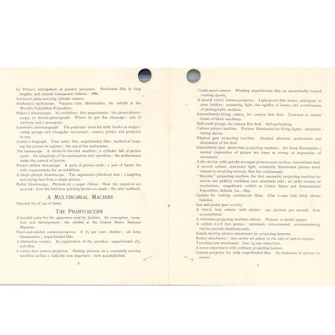 Page 4 and 5 of 11:"Animated Pictures, An Exposition of the Historical Development of Chronophotography, its Present Scientific Applications, and Future Possibilities...," 1898.