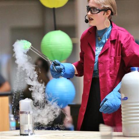 Live Science presentation in the Atrium