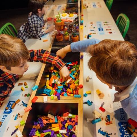art of the brick - tfi lego table