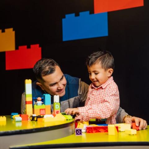 art of the brick - tfi lego table man child